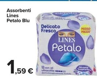Carrefour Market Lines petalo blu assorbenti offerta
