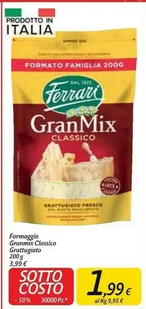 Carrefour Market Formaggio gran mix classico grattugiato offerta