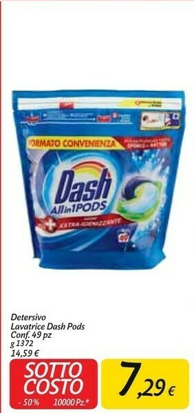 Detersivo lavatrice pods
