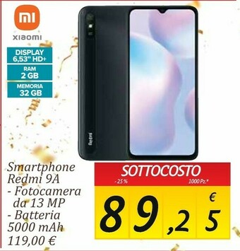 Smartphone redmi 9a