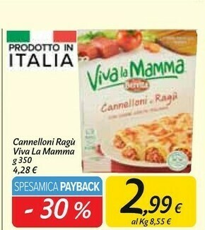 Carrefour Market Cannelloni ragu viva la mamma offerta
