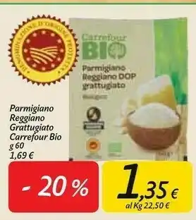 Carrefour Market Carrefour bio parmigiano reggiano grattugiato offerta