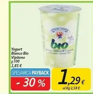 Carrefour Market Sterzing-vipiteno - yogurt bianco intero 500 g(ml) offerta