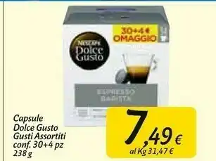 Carrefour Market Capsule dolce gusto espresso offerta