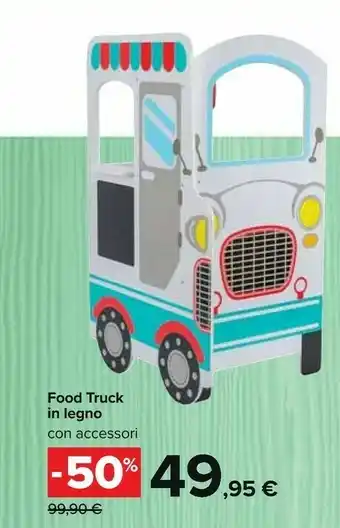 Carrefour Market Food truck in legno offerta