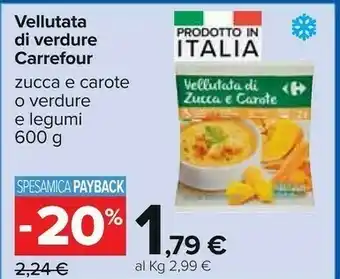 Carrefour Carrefour vellutata di verdure offerta