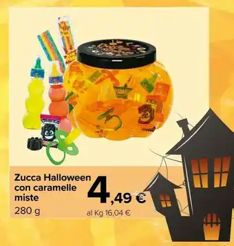 Zucca halloween con caramelle miste