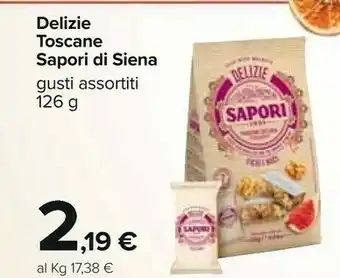 Carrefour Delizie toscane fichi e noci 126 g(ml) offerta