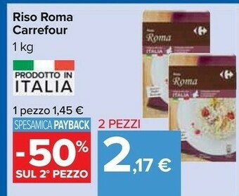 Carrefour Carrefour - riso roma integrale 1000 g(ml) offerta