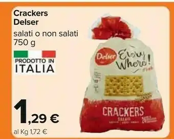Carrefour Every where it's ok crackers salati salted 750 g(ml) offerta