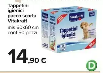 Carrefour Tappetini igienici pacco scorta offerta