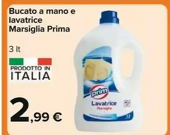 Carrefour Prim bucato a mano e lavatrice marsiglia offerta