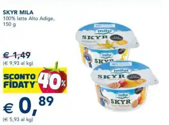 Esselunga SKYR MILA 100% latte Alto Adige, 150 g offerta