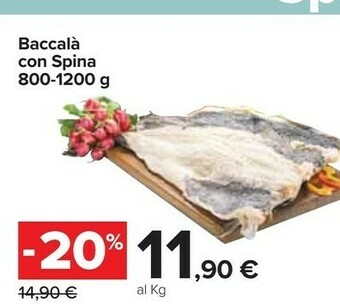 Carrefour Baccalà con spina offerta
