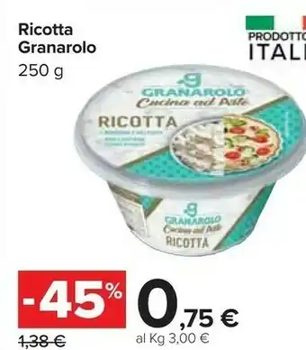 Carrefour Ricotta 250 g(ml) offerta