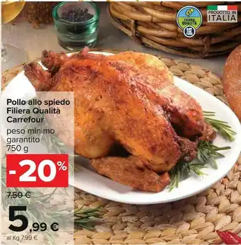 Carrefour Carrefour pollo allo spiedo filiera qualità offerta