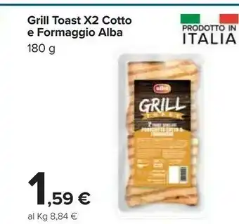 Carrefour Grill toast x2 cotto e formaggio offerta