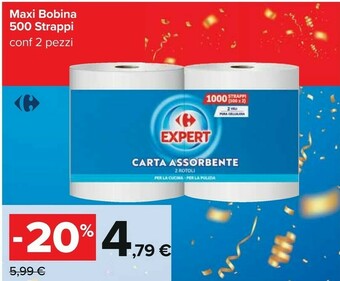 Carrefour Maxi bobina 500 strappi offerta