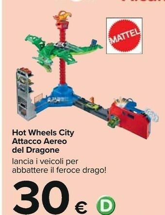 Carrefour Hot wheels city attacco aereo del dragone offerta