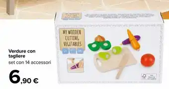 Carrefour Verdure con tagliere set con 14 accessori offerta
