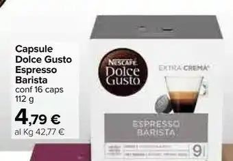 Carrefour Nescafé dolce gusto espresso barista capsule caffè 16 pezzo(i) offerta