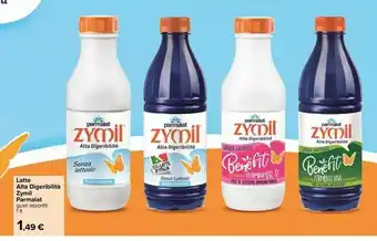 Carrefour Zymil latte intero alta digeribilità senza lattosio uht 1000 g(ml) offerta
