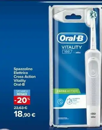 Carrefour Spazzolino elettrico cross action vitality offerta