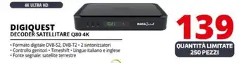 Comet DIGIQUEST DECODER SATELLITARE Q80 4K offerta
