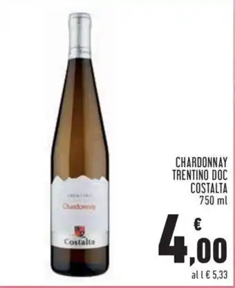 Conad City CHARDONNAY TRENTINO DOC COSTALTA 750 ml offerta