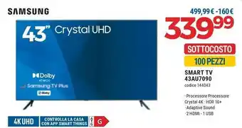 Sinergy SAMSUNG SMART TV 43AU7090 offerta