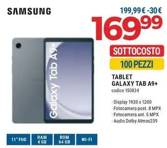 Sinergy SAMSUNG TABLET GALAXY TAB A9+ offerta