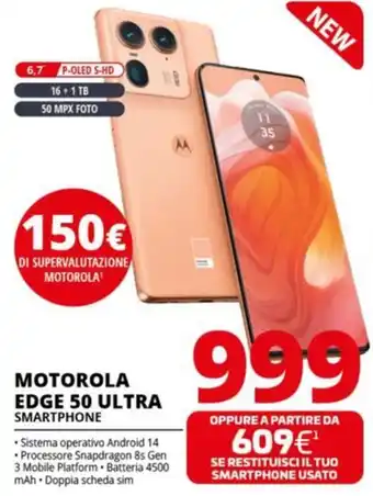 Comet MOTOROLA EDGE 50 ULTRA SMARTPHONE offerta