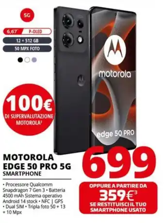 Comet MOTOROLA EDGE 50 PRO 5G SMARTPHONE offerta