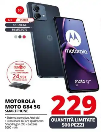 Comet MOTOROLA MOTO G84 5G SMARTPHONE offerta
