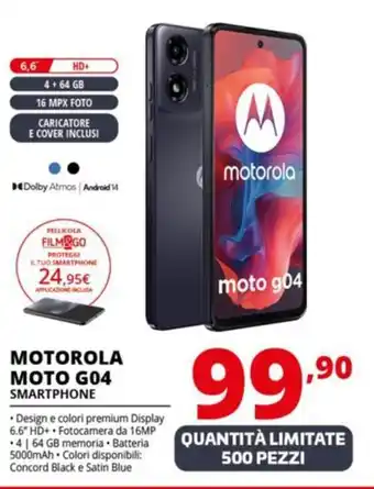 Comet MOTOROLA MOTO G04 SMARTPHONE offerta