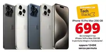 Comet iPhone 15 Pro Max 256 GB offerta