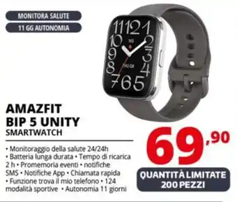 Comet AMAZFIT BIP 5 UNITY SMARTWATCH offerta