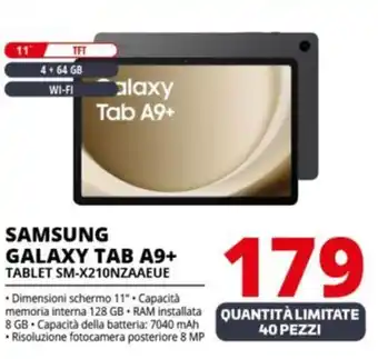 SAMSUNG GALAXY TAB A9+ TABLET SM-X210NZAAEUE