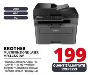 Comet BROTHER MULTIFUNZIONE LASER MFCL2827DW offerta