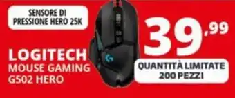 Comet LOGITECH MOUSE GAMING G502 HERO offerta