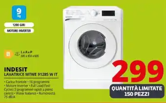 Comet INDESIT LAVATRICE MTWE 91285 W IT offerta