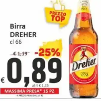 Paghi Poco Birra DREHER cl 66 offerta