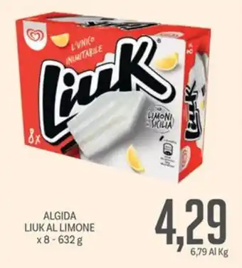Supermercati Piccolo ALGIDA LIUK AL LIMONE x8-632 g offerta