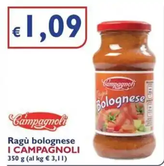 Ragù bolognese I CAMPAGNOLI 350 g