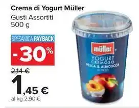 Carrefour Market Crema di Yogurt Müller Gusti Assortiti 500 g offerta