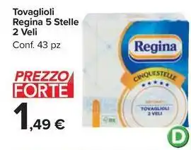 Carrefour Market Tovaglioli Regina 5 Stelle 2 Veli offerta