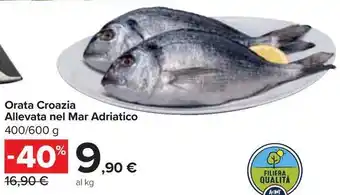 Carrefour Market Orata Croazia Allevata nel Mar Adriatico 400/600 g offerta
