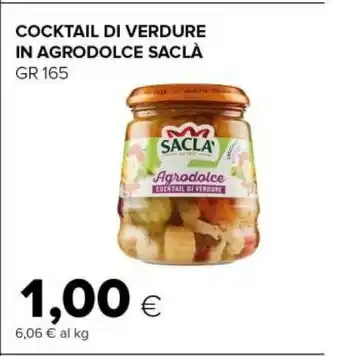 Tigre Sacla cocktail di verdure in agrodolce 165 g offerta