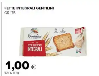 Tigre Gentilini - fette biscottate integrali 175 g(ml) offerta
