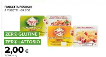 Negroni - pancetta affumicata a cubetti